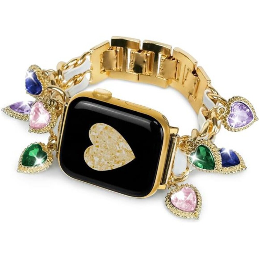 NEW Luxury Apple Watch Bands with heart pendant - Picture 1 of 2